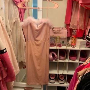 Pink Furry Birthday dress